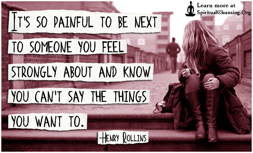 It's so painful to be next to someone you feel strongly about and know...