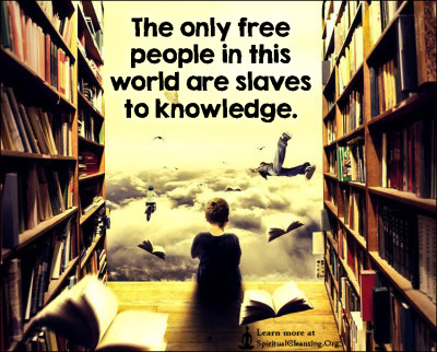 The only free people in this world are slaves to knowledge.