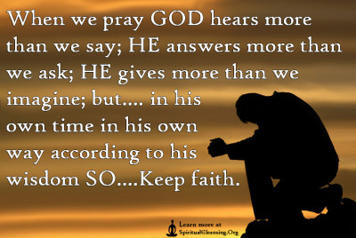 When we pray GOD hears more than we say; HE answers more than we ask ...
