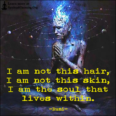 I am not this hair, I am not this skin, I am the soul that lives within.
