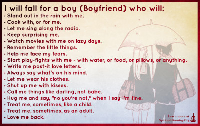 I will fall for a boy (Boyfriend) who will