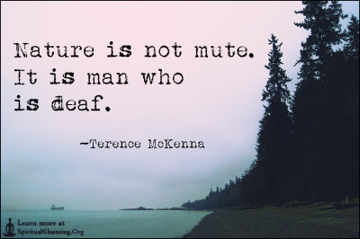 Nature is not mute. It is man who is deaf.