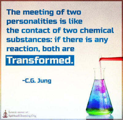 The meeting of two personalities is like the contact of two chemical