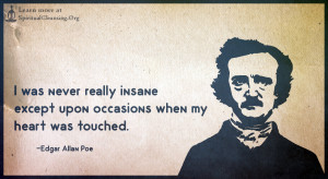 I was never really insane except upon occasions when my heart was touched.