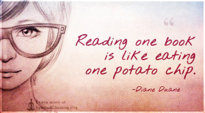 Reading one book is like eating one potato chip.